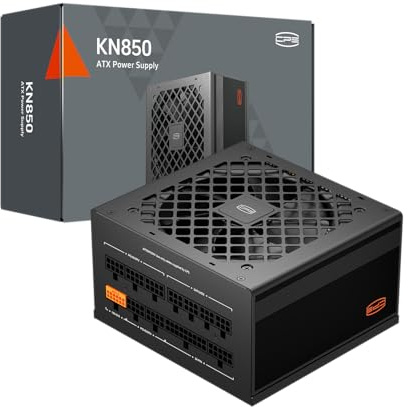 PCCOOLER PSU Fuente de alimentación totalmente modular, 850W ATX 3.1, 80 Plus Gold certificado, PCIe 5.1 12V-2×6, condensadores japoneses, cables ultraflexibles, garantía de 5 años (KN850)