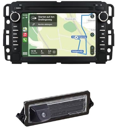 7 Android Auto Radio GPS Navigator Carplay Fit for Hummer H2 2004-2008 mit Tasten Buttons OEM:15234936 15234935 10359577 mit BT FM USB TPMS Steer Wheel Control Pip Mirror Link+ HD Auto Kamera