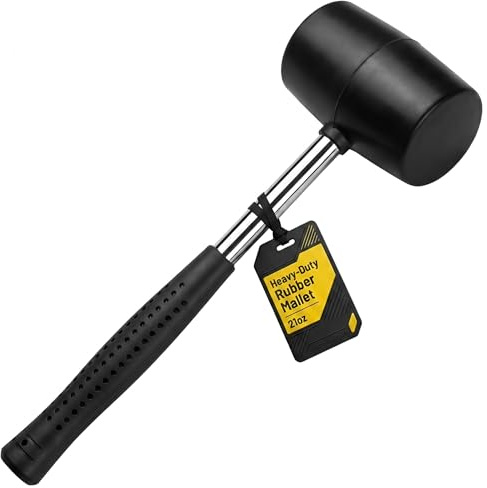 My DIY Rubber Mallet Hammer 21oz - Non-Mark Rubber Hammer with Anti-Slip Grip for Woodworking, Camping, Tent Pegs, Paving & Home DIY Projects
