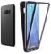 NWNK13 Compatible Case For Galaxy S8 Slim Fit Front & Back 360° Case Built-in Screen Protector Transparent Full Body Silicone Gel Mobile Phone Cover for S8 Black