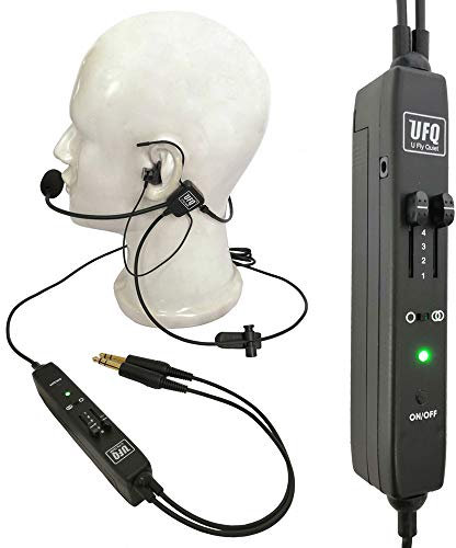 UFQ ANR L2 Hi-Lite In-Ear-Luftfahrt-Headset, vergleichbar mit XXXX Proxxxxxt, Aber superleicht, nur 175 g, klare Kommunikation, tolle Klangqualität für Musik mit MP3-Eingang