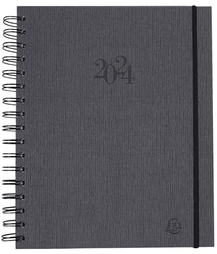 Exacompta 226128E Tagesplaner, 22 W, Napura 22,5 x 18,5 cm, Januar bis Dezember 2021, Grau