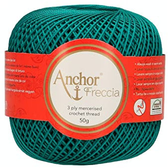 Anchor 4771006-00666 Häkelgarne, 100% Baumwolle, 666, Stärke 6, 88 Gramm