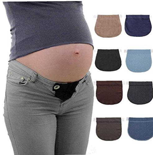 BYFRI 1 Morceau de Ceinture réglable Femmes Enceintes Soutien Grossesse Enceintes Les Femmes Enceintes Ceinture Pantalon Taille élastique Extension Vêtements Accessoires