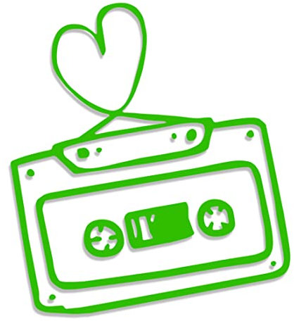 Decus Shop Kassettenliebe L 0319 (grün) // Sticker OEM JDM Style Aufkleber
