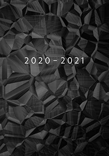 2020 - 2021: 1 Woche auf 2 Seiten | Wochenplaner ab KW36 | September 2020 bis August 2021 Kalender | Größe A5 | 52 Wochen Terminkalender Planer | Soft-Cover Abstrakt Schwarz