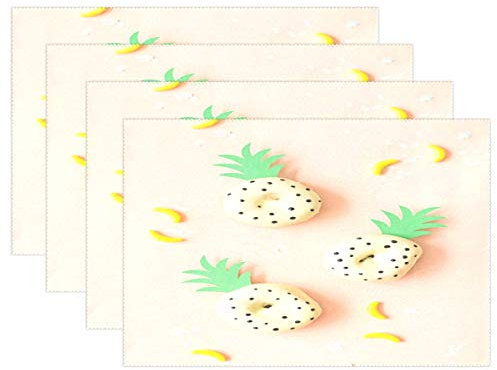 Baky, tovagliette all'americana a ciambella, antiscivolo, resistenti al calore, durevoli, lavabili, set da 4