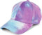 styleBREAKER Damen Baseball Cap mit Batik Muster, Muster Unikat, 6-Panel, Basecap, Click & Snap verstellbar 04023082, Farbe:Türkis-Violett