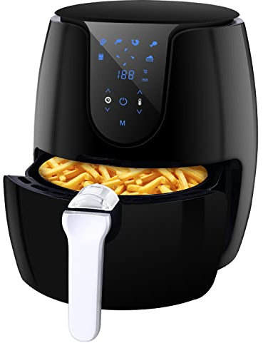 Vpcok Direct Freidora sin Aceite, 3,5L Freidora de Aire Caliente con 6 Programas, Air Fryer con Temperatura y Temporizador Ajustable, Cesta Antiadherente, Libre de BPA