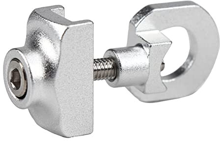 Fahrradketten Spanner,Asudaro Fahrrad Kettenspanner Singlespeed Klapprad Kettenspanner Fastener Aluminiumlegierung Bikes Kettenspanner MTB Rennrad Fahrrad-Zubehör,Silber-