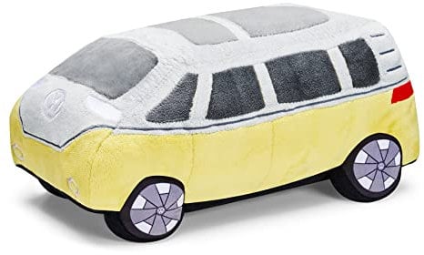 Volkswagen 1H4087511 Plüschbus ID.Buzz Stofftier Kissen Nackenrolle, gelb/grau