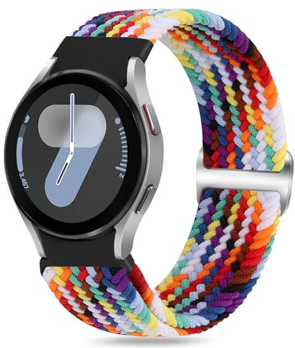 Enkic Geflochtenes Armband Kompatibel Mit Samsung Galaxy Watch 7/6/5/4/FE 40mm 44mm, 5 Pro 45mm, 6 Classic, 4 Classic - Elastisches Uhrenarmband Sport Ersatzarmband für Herren Damen