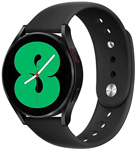 22mm Silikon Armband kompatibel mit Samsung Galaxy Watch 3 45mm/Galaxy Watch 46mm/Huawei Watch GT/GT2 46mm Uhrenarmband, Weiches Silikon Sport Armbänder Ersatzbänder für Männer Frauen,Schwarz