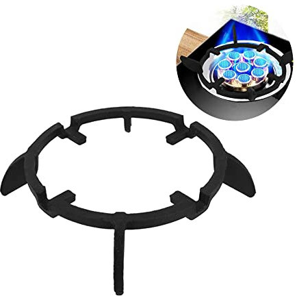 Tiamu Support de poêle à Wok en Fonte, Support de poêle Universel en Fonte, Support de Pot à café antidérapant de Haute qualité, Anneau de réduction de Wok pour cuisinière à gaz, cuisinière