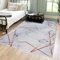 Mazovia Modern Teppich - Kurzflor Waschbar - Weich Teppich für Wohnzimmer, Schlafzimmer, Esszimmer – Teppiche Geometrisch - Grau 160 x 230 cm