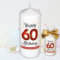 Stumpenkerze - Geburtstagskerze zum 60. Geburtstag, Happy Birthday - Für Dich | Motive auf Tattoofolie | Geschenkfolie und goldener Schleife | Kerze mit Geburtstagszahl Zahl in Geschenkverpackung