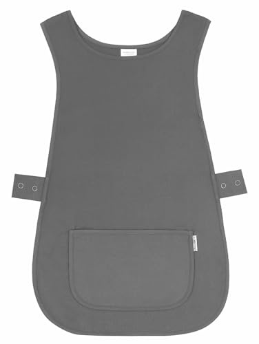 LINEN CLOSET® Womens Tabards with Pockets for Men Ladies Cleaning Catering Chef Kitchen Aprons Unisex Hygea Tabard Apron Work Tabards