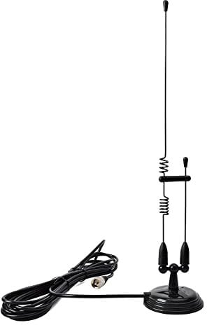 HYS Antenna radio amatoriale 2 m/70 cm VHF/UHF forte base magnetica antenna 4 m cavo RG-58 con connettore PL259 MS10