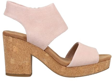 TOMS Majorca Platform Sandale à talon Femme, Rose, 39 EU