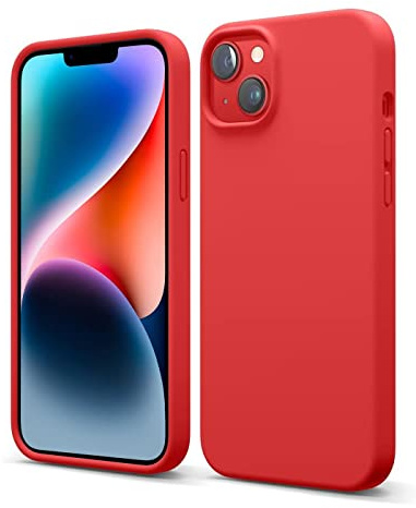 CoolGadget TPU Handyhülle für iPhone 14 Plus Silikonhülle, farbige TPU Soft Case mit Grip-Oberfläche, kompatibel mit iPhone 14 Plus (6,7 Zoll), Rot