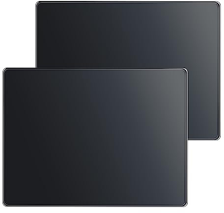 Tabla de cortar de vidrio templado, tablas de cortar de vidrio para cocina, tabla de cortar antideslizante, encimera de cocina, protección de mesa, resistente al calor, resistente a roturas (negro)