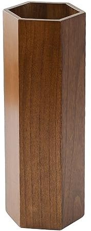 MELPHI Portaombrelli - Portaombrelli in Legno - con Vassoio Rimovibile E Tappetino Antiscivolo - Venatura del Legno Naturale - con Base in Legno Massello Bruciato - per Casa, Ufficio (Color : Walnut)