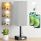 Kakanuo Lampe de Chevet 3 Couleur (3000/4000/5000K) avec Ports de Charge USB-A+C Ampoule LED Interrupteur à Chaînette pour Chambre à Coucher Salon Bureau Chambre d'enfant Hôtel(Gris)
