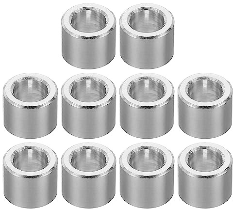 PATIKIL M6 Aluminium Espaceurs, 10 pcs Rond Métal Espaceurs Aluminium 6.2mm ID x 10mm OD x 8mm L Épaisseur Aluminium Espaceur 1/4en ID Vis Écarteur pour 1/4 ou M6 Vis Boulons