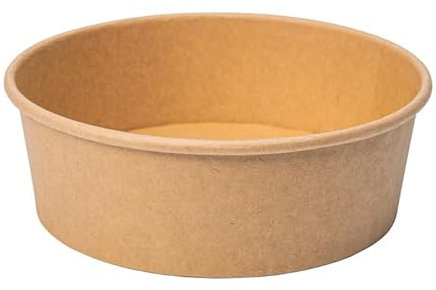 ECOPICNIC Lot de 300 saladiers en Papier Kraft jetables 1300 ML | Bol Alimentaire sans Couvercle pour salades à emporter, Plats Chauds ou froids, Vaisselle jetable pour repasBottom of Form