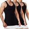 FALARY Sportunterhemden für Herren Tank Top Herren Baumwolle Männer Tanktops Unterhemd Herren Muskelshirts 3er Pack,(Schwarz x3,XL)
