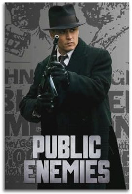 greb Filmposter Public Enemies, Raumdekoration, ästhetisches Poster, künstlerisches Poster für Schlafzimmer, Wohnzimmer, Wände, 40 x 60 cm, ungerahmter Stil