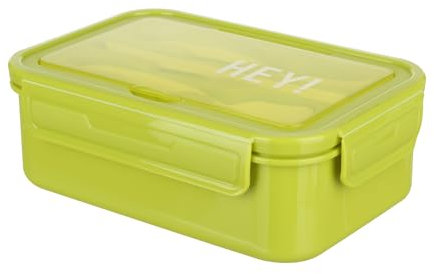 KASANOVA Contenitore per il pranzo con divisori e posate (verde)