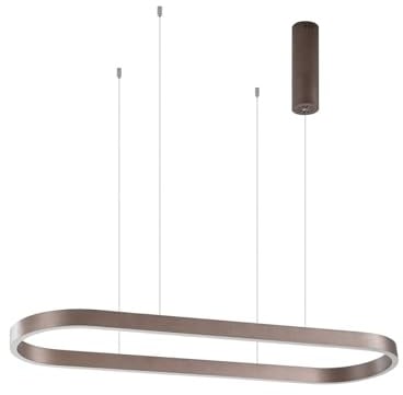 Lucande LED Smart Home Pendelleuchte Melinay dimmbar mit Leselampe (Modern) in Braun aus Aluminium (1 flammig,) - Deckenlampe Esstischlampe Smarte Hängelampe,Smarte Hängeleuchte