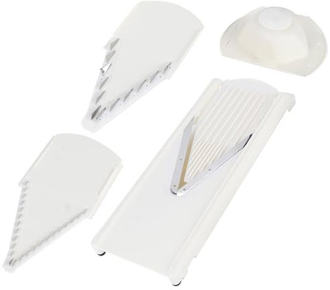 Râpe en Forme de V en Acier Inoxydable avec Protège-main, Robuste et, Coupe-trancheur Multifonctionnel, Base en Plastique ABS pour la stabilité et la sécurité