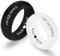 INBLUE Personalisierte Silikon Ringe für Paare - Seine und Ihre Hochzeit Set Gravierte Text/Symbol Band Versprechen Geschenk für Ehemann Ehefrau (Set, Stil B - 8mm)