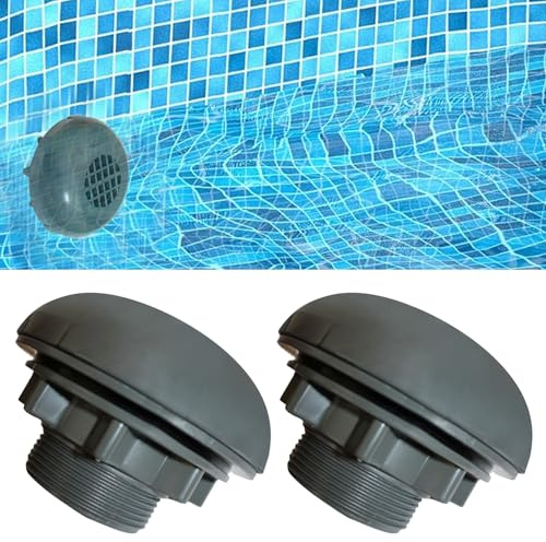 Wartungshahn/Absperrhahn für Pools mit 32mm 38mm Schlauchanschluss, Pool Schlauchadapter mit Schlauch Halter, Pool Zubehör für Oberirdische Pools und Poolpumpen (Filterventil x 2)