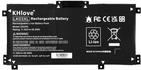 KHlove LK03XL Laptop Battery for HP Envy X360 Convertible 17-AE 17M-AE 17T-AE 17-BW 17M-BW 17-CE 17M-CE 17T-CE 17T-CE 17T-BW 15-BP 15-BQ 15M-CP 15M-CN0XXX L09281-855 91 6814-855 916368-541 916368-421