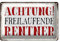 Achtung Freilaufende Rentner | Lustiges Warnschild im Retro-Stil für Garten oder Garage | 20 cm x 30 cm