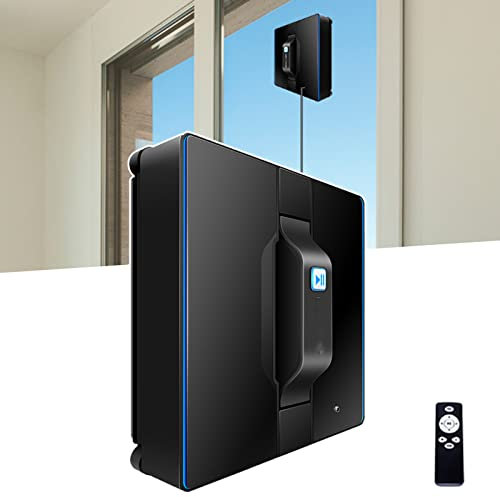 Electric Magnetic Window Cleaner with Sucker, Automatic Window Cleaning Robot - 360D°Guide Wheel/Strong Adsorption/Borderless Work, for High-Rise Windows,Glass,Tiles,Bathroom