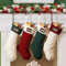 Weihnachtsstrumpf Personalisiert Nikolausstrumpf mit Benutzerdefinierte Namen 18” Großer gestrickter Weihnachtsstrumpf Christmas Stockings für Feiertags, Familienparty, Dekoration