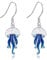 DAYLINLOVE Quallen Ohrringe 925 Sterling Silber Opal Quallen Dangle Drop Ohrringe Ozean Opal Quallen Schmuck Geschenke für Frauen