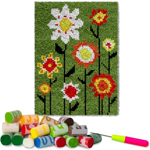 38 x 52 cm Latch Hook Rug Kits Latch Hook Kits for Adults Tapestry Kits Doormat Carpet Making Kits DIY Needlework Crafts Rug Crochet Kit for Beginners Latch Hooking Kits Latch Hook Cushion Kit