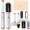 UKLISS Airstyler 6 in 1, Ionen Haartrockner & Haarstyler mit Luft Lockenbürste Auto, Thermal Brush, Rundbürstenföhn, Warmluftbürste, Geschenke Set für Frauen Föhnen, Volumen, Glätten, Locken (Weiß)