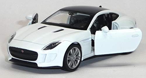 Generisch Modellauto kompatibel mit Jaguar F-Type Coupé weiß ca. 11,5 cm