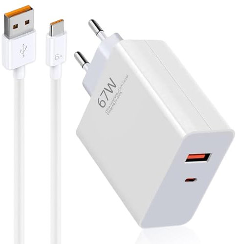 67W Turbocharge Ladegerät mit USB C Ladekabel für Xiaomi, 1.5M USB C Ladekabel Netzteile Schnellladegerät für Xiaomi 15 pro 14 Xiaomi 13T Pro Pad 6 Redmi Note 13 Pro 12 11 Pro 11s Poco X6 Pro M6 Pro