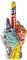 skyrabbiter Graffiti Handgesten-Skulptur, Deko-Figur aus Kunstharz Lustige Kunsthandwerk, Auto Deko Stinkefinger Middle Finger für Zuhause Desktop, Schreibtisch, Heim Dekoration (A)
