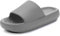 Misolin Claquettes Femme Chaussons Hommes Douche Antidérapant Sandales Pantoufles Confortable Léger Piscine Plage Maison Sliders,Gris 42/43 EU