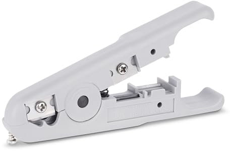 StarTech.com Pince à Dénuder et à Couper Les Câbles Réseau, Pince à Dénuder Pro pour Câbles UTP/FTP/STP/Coax, Outil Rotatif