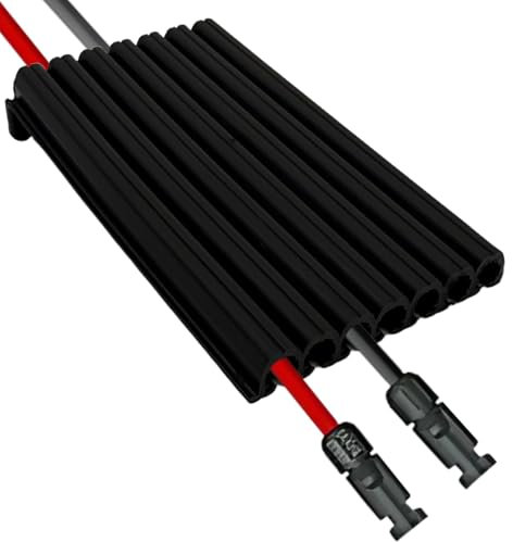 2 x Dachdurchführung Solar (bis zu 7 Kabel mit 6 mm² Dicke) - PV Kabeldurchführung für Solaranlage auf Ziegeldach - Solar-Kabeldurchführung Wasserdicht - Durchführung für Solarkabel