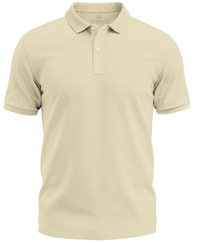 Neverless® Herren Polo-Shirt Basicshirt mit Polokragen und Knopfleiste Baumwolle Piqué Modern Fit